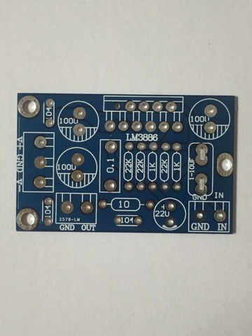 Плата усилителя мощности Fannyda LM3886, одноканальный Hi-Fi усилитель мощности для дома, пустая плата PCB, циркулярная плата ► Фото 1/1