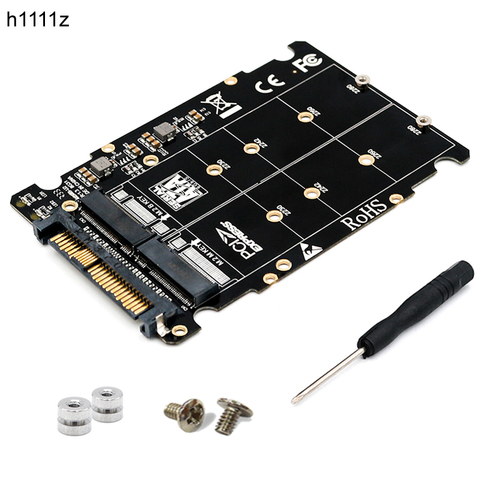 Адаптер M.2 SSD в U.2, адаптер 2 в 1 M.2 NVMe и SATA-Bus NGFF SSD в PCI-e U.2, адаптер для планшетов PCIe M2, конвертер для настольных компьютеров ► Фото 1/6