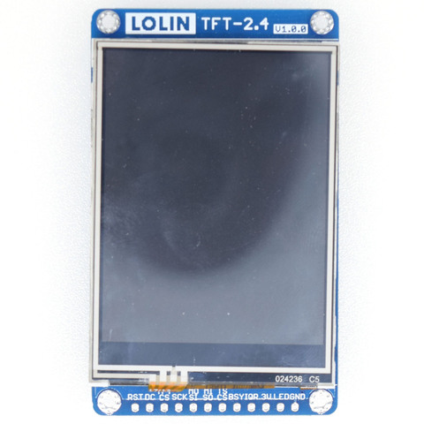 TFT 2,4 сенсорный экран V1.0.0 для LOLIN (WEMOS) D1 mini 2,4 дюймов 320X240 SPI сенсорный экран ILI9341 XPT2046 ► Фото 1/4