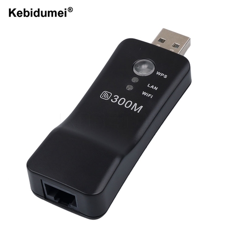 Универсальный Wi-Fi расширитель диапазона kebidumei 300 Мбит/с, беспроводной ТВ Wifi адаптер, сетевая карта для Samsung LG Sony TV ► Фото 1/6