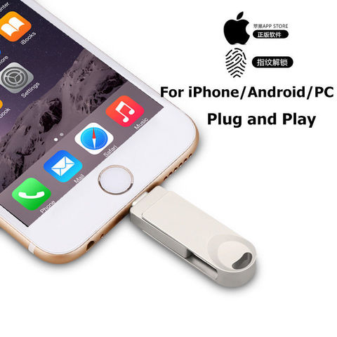 Флешка 128 ГБ 3 в 1 iPhone USB флэш-накопитель OTG Флешка 3,0 Кле Usb флэш-накопитель 256 ГБ для iPhone/Android/планшетных ПК ► Фото 1/6