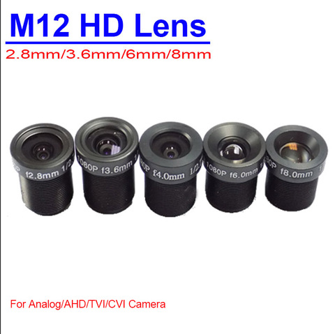 Объектив для камеры видеонаблюдения M12, фиксированный монофокальный объектив с широким углом 2,8 мм, 3,6 мм, 6 мм, 8 мм для аналоговых AHD-камер ► Фото 1/1