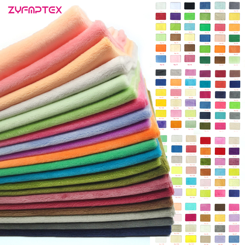ZYFMPTEX 185 цветов, 150x80 см, 1,5 мм, длина ворса, супер мягкая плюшевая ткань, ткань для шитья своими руками, для игрушек, одежды ► Фото 1/6