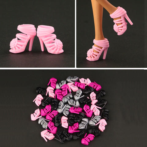 Новинка, модные белые туфли на высоком каблуке для куклы Барби, 10 цветов на выбор ► Фото 1/6
