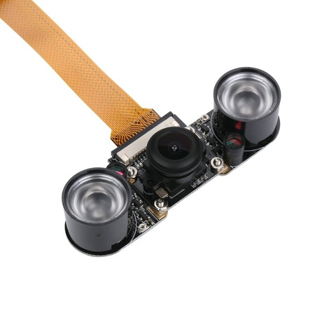 Raspberry Pi Zero модуль камеры ночного видения, широкий угол, веб-камера 5 Мп с инфракрасным ИК-датчиком, светодиодный светильник для RPI Zero ► Фото 1/4
