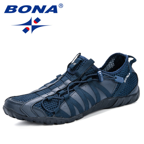 BONA/Новинка 2022 года; Популярная повседневная обувь для мужчин; Легкие удобные дышащие кроссовки для прогулок; Tenis Feminino Zapatos ► Фото 1/6