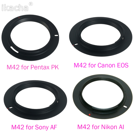 Винтовой Адаптер для объектива камеры M42, кольцо-адаптер, аксессуары для SONY AF Minolta Alpha для Canon EOS для Nikon AI для объектива Pentax PK ► Фото 1/6