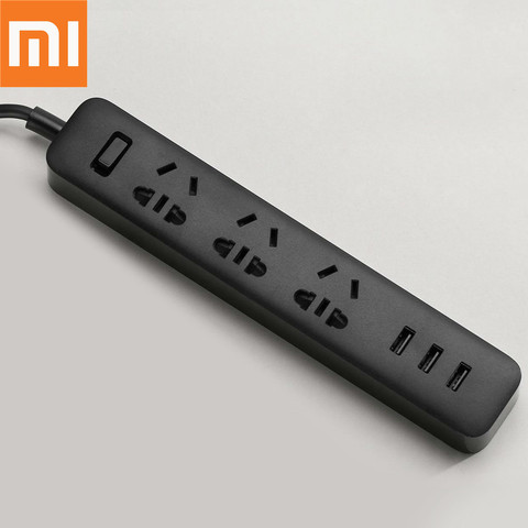 Оригинальная электронная розетка Xiaomi для умного дома, быстрая зарядка, 3 USB + 3 гнезда, стандартный удлинитель интерфейса, ЕС, США ► Фото 1/6