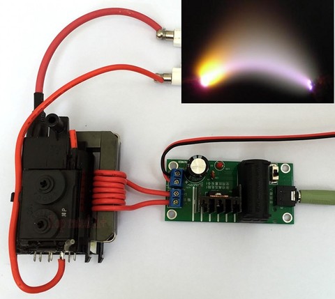 Усилитель постоянного тока 12 В, генератор высокого напряжения, плазменная музыка, дуговой динамик, ZVS Tesla coil kit module ► Фото 1/1