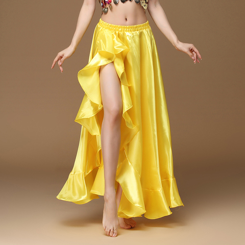Женская атласная юбка для танца живота, длинная сексуальная юбка для восточных танцев, 2022 ► Фото 1/6