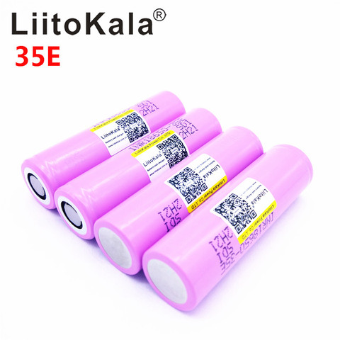Аккумулятор liitokala для литий-ионных аккумуляторов 18650, 3500 мА · ч, 13A, разряд INR18650, 35E, 18650, 3,7 В ► Фото 1/6
