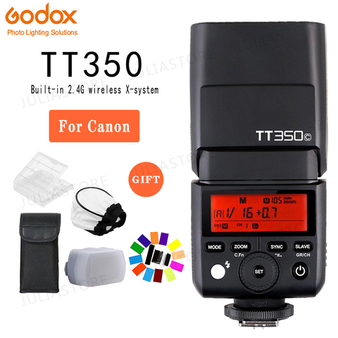 GODOX TT350C GN36 HSS 1/8000 s TTL 2,4G Беспроводная система X камера Speedlite для Canon беззеркальная цифровая ► Фото 1/6