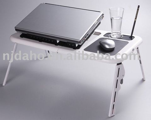 certified product E-table LD09 folding abs laptop table with fans ► Фото 1/1