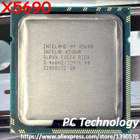 Оригинальный процессор Intel Xeon X5690, 3,46 ГГц, 6 ядер, кэш 12 МБ, LGA1366, 130 Вт, бесплатная доставка ► Фото 1/1