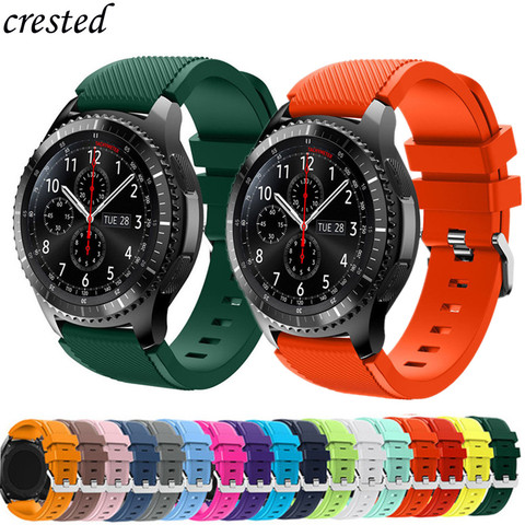 Ремешок силиконовый для Samsung Galaxy Watch 3/46 мм/42 мм/active 2/46 Gear s3 Frontier/S2/Sport, браслет для Huawei GT 2/2E, 20 мм 22 мм ► Фото 1/6