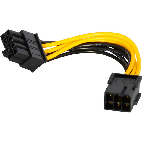 10 шт. 6 Pin Feamle к 8 Pin Male PCI Express кабель преобразователя питания ЦП видеокарта 6 Pin к 8 Pin PCIE кабель питания ► Фото 1/5