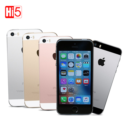 Оригинальный Apple iPhone SE, разблокированный, двухъядерный, 2 Гб ОЗУ 16/64 Гб ПЗУ, 4G LTE, мобильный телефон, iOS, Touch ID Chip A9, 4,0 дюйма, 12 МП, телефон ► Фото 1/6