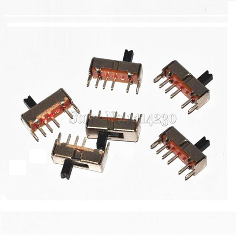 10 шт. SS13D07G4 3-позиционный SPDT 1P3T 6-контактный PCB панель Мини Вертикальный скользящий переключатель SS13D07VG4 ► Фото 1/2