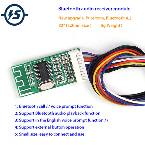 KCX_BT002 плата bluetooth-аудио приемника, модуль без потерь 4,2, Беспроводная аудио IC плата, MP3 декодирование, модуль MP3 ► Фото 1/6