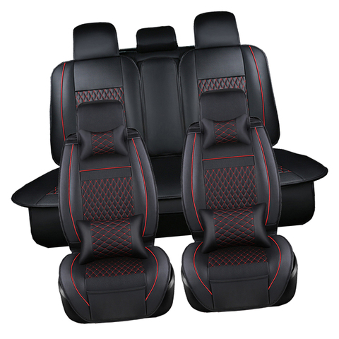 Чехлы для автомобильных сидений из искусственной кожи, универсальные чехлы для сидений kia aio ford focus 2 lada granta Toyota ► Фото 1/6