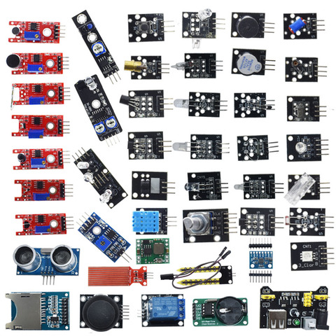 Стартовый комплект для модулей датчиков arduino 45 в 1, лучше, чем комплект датчиков 37 в 1, комплект датчиков 37 в 1 UNO R3 MEGA2560 ► Фото 1/6