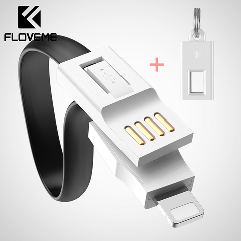 Мини-брелок FLOVEME Micro USB Type C, кабель для освещения, зарядное устройство, кабель для iPhone, Samsung, портативный USB Type-C, аксессуары для кабеля для USB-C ► Фото 1/6