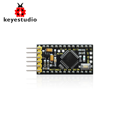 Keyestudio 5 В/16 МГц, оригинальная плата разработки ProMini ATMEGA328P для проектов Arduino «сделай сам» ► Фото 1/6