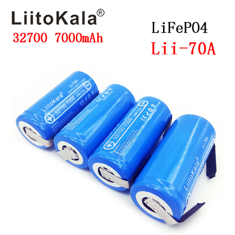 LiitoKala 32700 lifepo4 3,2 в 7000 мАч 33A 55A сварочная лента для отвертки, батареи, электрического велосипеда, питание от никеля, 2022 ► Фото 1/5