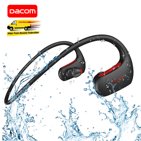 DACOM L05 Bluetooth бас-наушники IPX7 водонепроницаемые беспроводные наушники спортивные Bluetooth гарнитура с микрофоном для iPhone Xiaomi huawei ► Фото 1/6