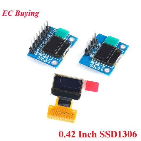 Модуль ЖК-дисплея SSD1306 OLED 0,42 дюйма, Белый интерфейс IIC/SPI, модуль ЖК-дисплея 72*40 ► Фото 1/6