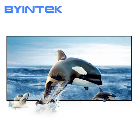 Экран для проектора BYINTEK, 72 дюйма, 84 дюйма, 100 дюйма, 120 дюйма, 130 дюйма, экран для проектора из светоотражающей ткани с увеличением яркости ► Фото 1/6