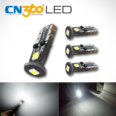 CN360 4 шт. SMD 12 В T10 W5W 168 194 Автомобильная светодиодная лампа для оформления интерьера автомобиля, цвет белый ► Фото 1/6