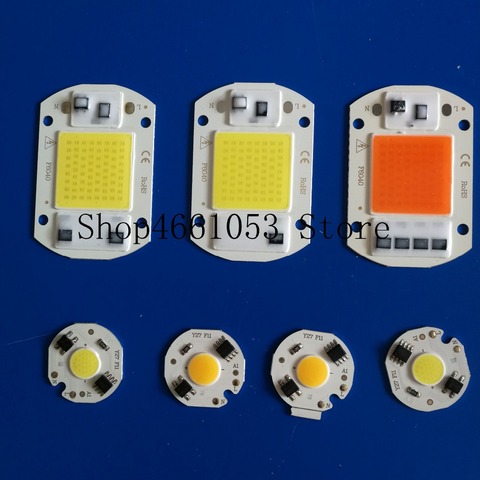 Светодиодный чип COB 110 В, 220 В, 9 Вт, 10 Вт, 20 Вт, 30 Вт, 50 Вт светодиодный Светодиодная лампа с входным умным IC прожектором, точесветильник светильник ► Фото 1/5