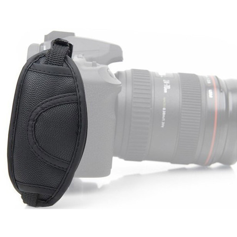 Кожаный ручной ремешок для DSLR камер, подходит для Nikon Canon (черный) ► Фото 1/4