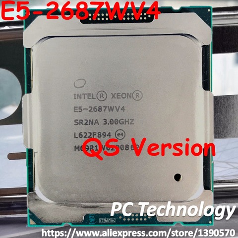 Оригинальная версия Intel Xeon QS E5 2687WV4, 3,00 ГГц, 12 ядер, 30 Мб, SmartCache E5, 2687 Вт, V4, 1 год гарантии, для E5-2687WV4 160 Вт ► Фото 1/1