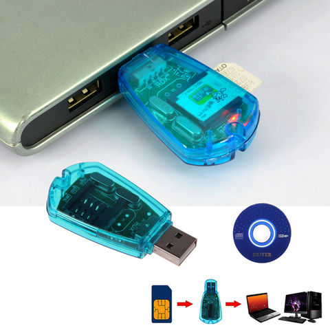 USB кард-ридер для sim-карт, устройство для записи, копии, клон, дублирование, адаптер для всех sim-карт GSM 3G ► Фото 1/5