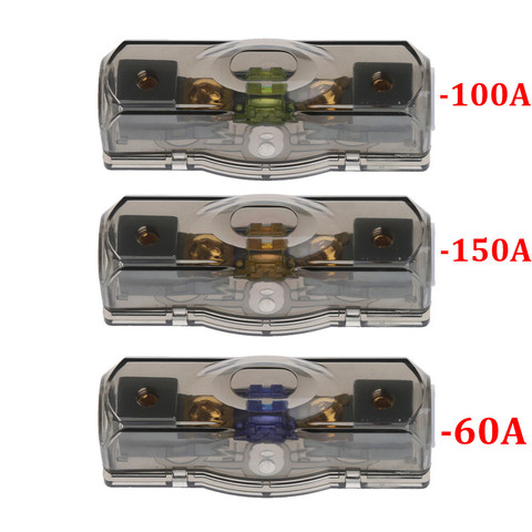 Блок предохранителей OOTDTY для автомобиля, держатель для стереозвуков, безопасное воздействие напряжения, Прочный инструмент 60A/100A/150A ► Фото 1/6
