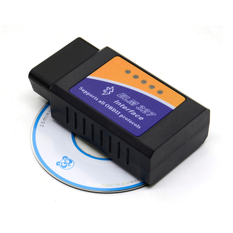 Автомобильный диагностический мини-сканер OBD2 V2.1 Bluetooth ELM327 ELM 327 OBDII, диагностический интерфейс OBD2, программное обеспечение torque для android ► Фото 1/6
