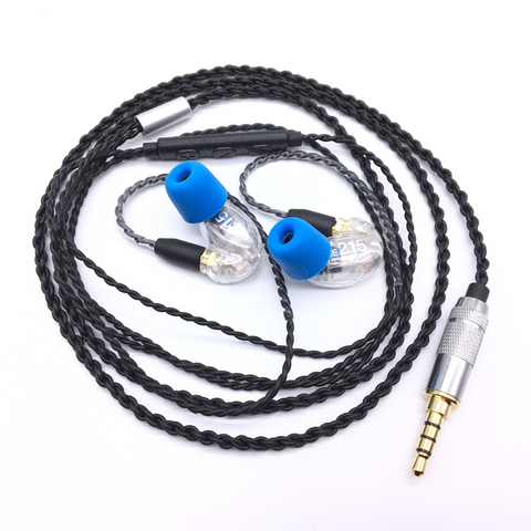 DIY SE215 Hi-Fi гарнитура MMCX, обновленный кабель для Shure SE215 SE535 SE846, шнур для наушников с микрофоном для iphone huawei xiami ► Фото 1/1