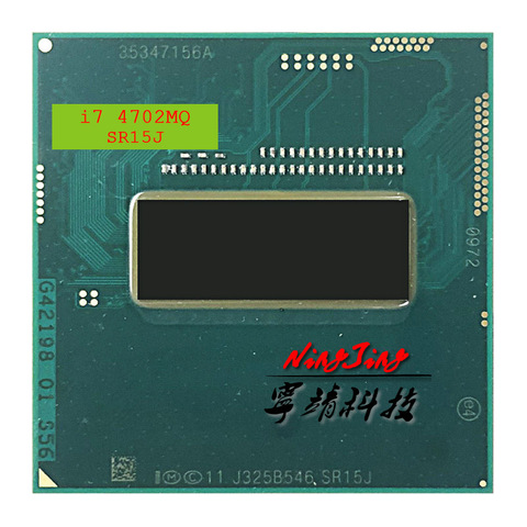 Процессор Intel Core i7-4702MQ i7 4702MQ SR15J 2,2 ГГц четырехъядерный восьмипоточный ЦПУ Процессор 6 Мб 37 Вт Разъем G3 / rPGA946B ► Фото 1/1