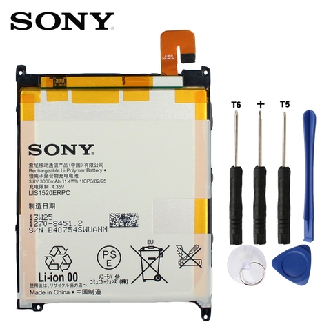 Оригинальный сменный аккумулятор Sony для SONY XL39h Xperia Z Ultra C6802 Togari L4 ZU C6833 LIS1520ERPC, оригинальный аккумулятор 3000 мАч ► Фото 1/4