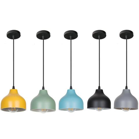 Винтажный подвесной светильник ZhaoKe в стиле ретро с одной головкой, лампа в форме крышки для ресторана, лампы для столовой E27 ► Фото 1/6