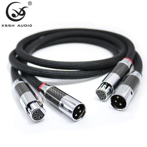 XSSH Hi-end HIFI FA-220 PVC 2-жильный Чистая медь OFC PCOCC мама XLR к мужскому XLR RCA разъем аудио кабели проводная линия ► Фото 1/6