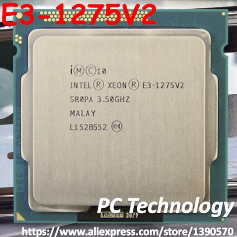 Оригинальный процессор Intel Xeon 3,50, процессор 1155 ГГц, 8 м, четырехъядерный процессор E3 1275V2, разъем 1275, бесплатная доставка, E3 V2 ► Фото 1/1