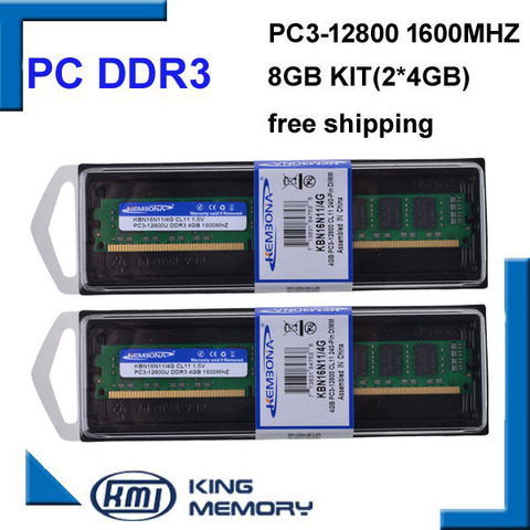 Новый бренд KEMBONA, оперативная память LONGDIMM с радиатором для настольного компьютера DDR3 8 ГБ 8 ГБ 1600 МГц 8 Гб (комплект из 2,2 ГБ, 4 ГБ), строя 1600 ► Фото 1/4