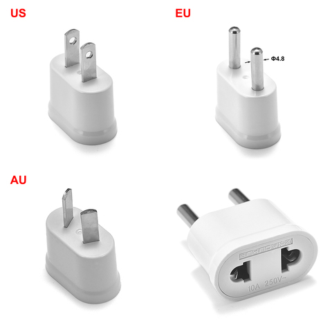100 шт. EU AU US EU KR Plug Adapter American Australia CN Travel Adapter Euro Electric Plug Converter Power розетки для зарядного устройства ► Фото 1/1