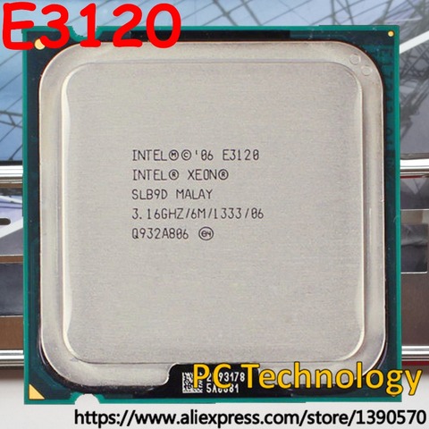 Оригинальный процессор Intel Xeon E3120 E0 SLB9D 3,16 ГГц 6 Мб двухъядерный процессор LGA775 Бесплатная доставка в течение 1 дня эквивалент E8500 ► Фото 1/1