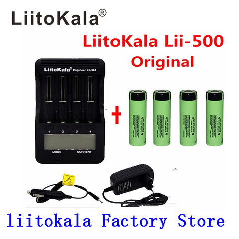 Зарядное устройство Liitokala для аккумуляторов 18650, аккумулятор 18500 мАч, ЖК-дисплей, 3,7 В/1,2 В, 16340/26650/14500/10440/18650/3400/, с аккумулятором мАч, ► Фото 1/6