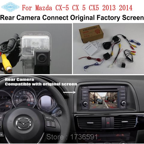 Камера заднего вида для Mazda, оригинальная, совместимая с экраном RCA, для Mazda 3, 5, CX5, 2013, 2014, HD ► Фото 1/5