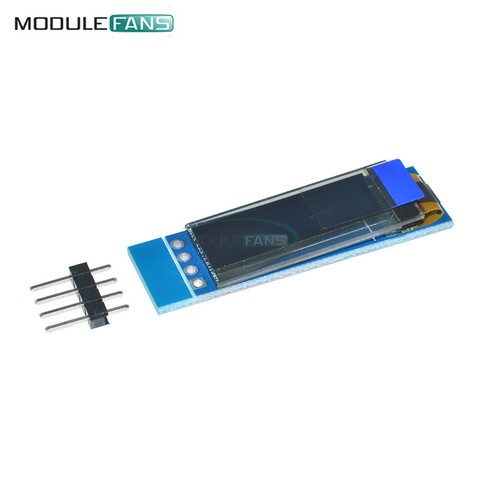 Модуль для Arduino SSD1306 с ЖК-дисплеем, 0,91 дюйма, 0,91 дюйма, с белой цветной подсветкой, 128x32, IIC, I2C, OLED, 3,3 В, 5 В, PIC, DIY ► Фото 1/6